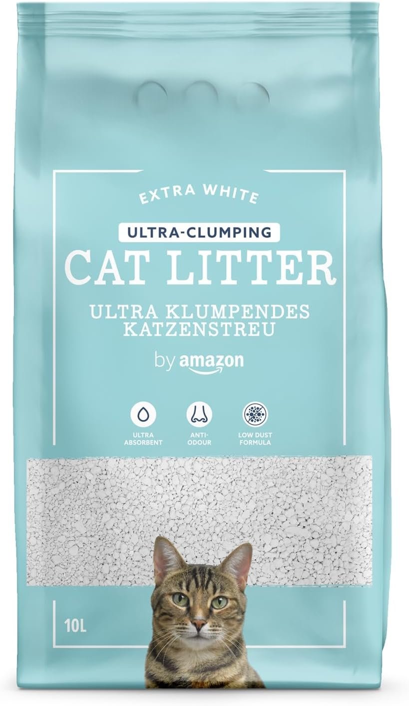 Produktabbildung: by Amazon weißes Ultra-Klumpstreu für Katzen 10L