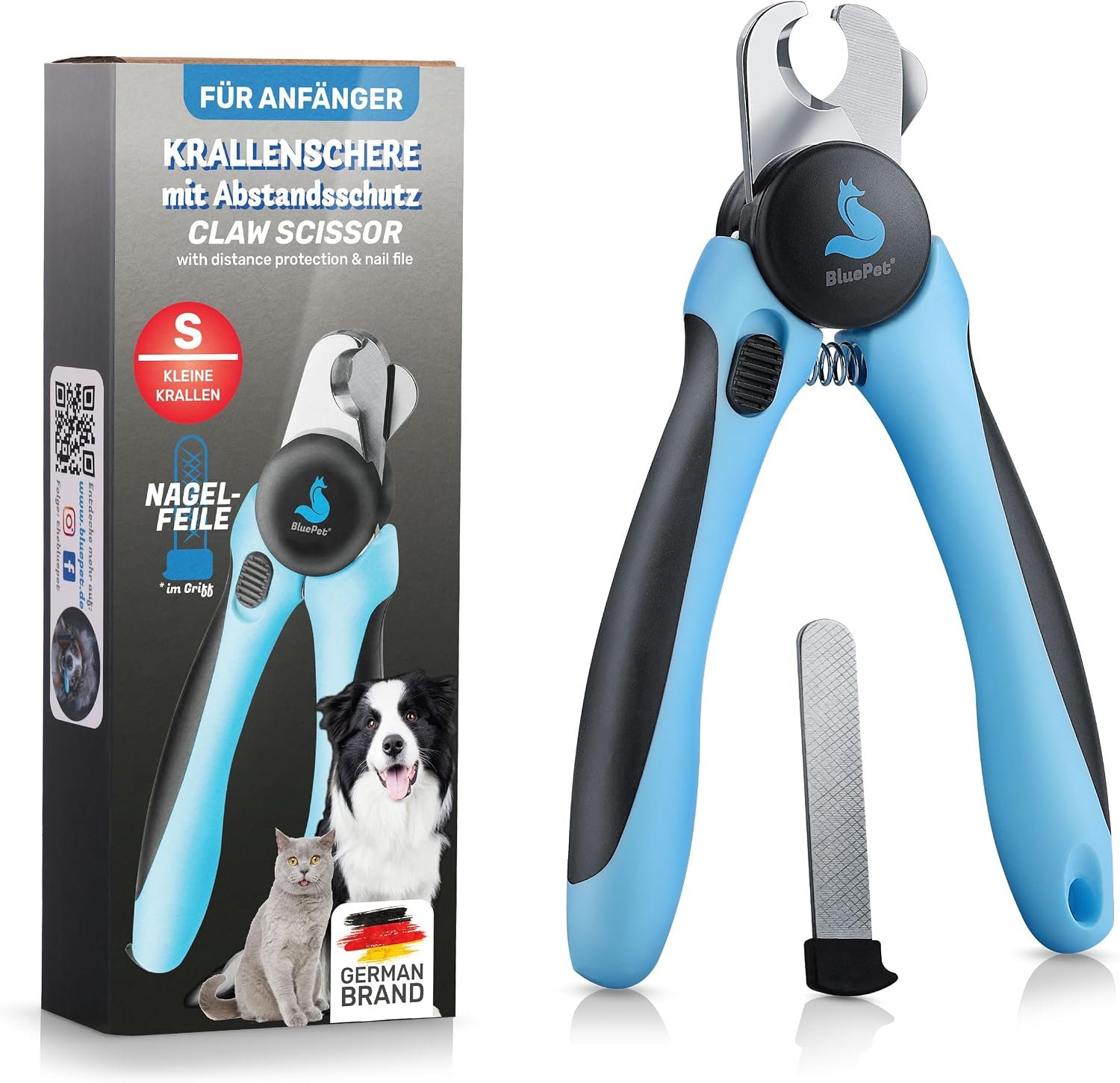 Produktabbildung: BluePet Krallenschere mit Schutz für Hunde & Katzen, Sichere