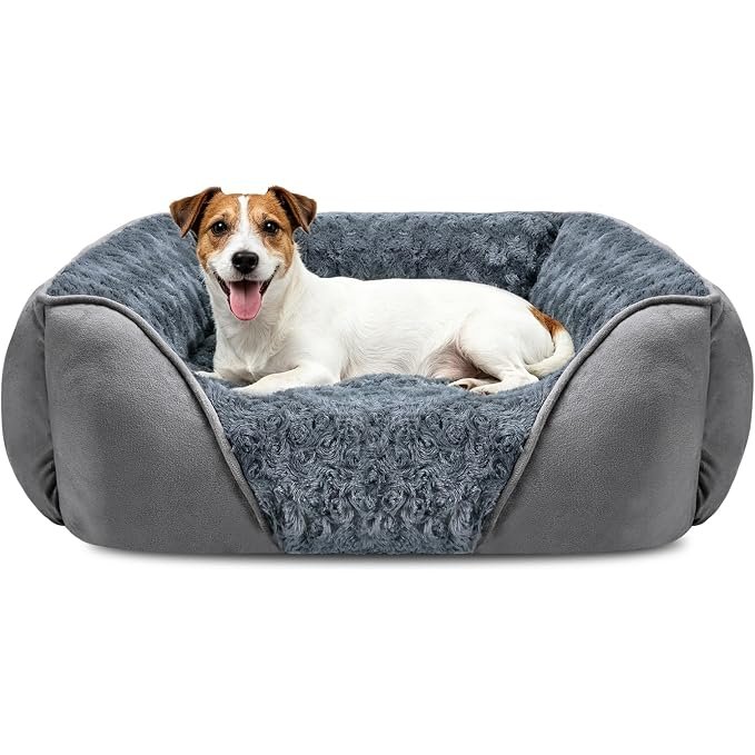 Produktabbildung: JOEJOY Hundebett/Hundekorb, 63 x 53 x 20 cm, mit waschbarem Bezug