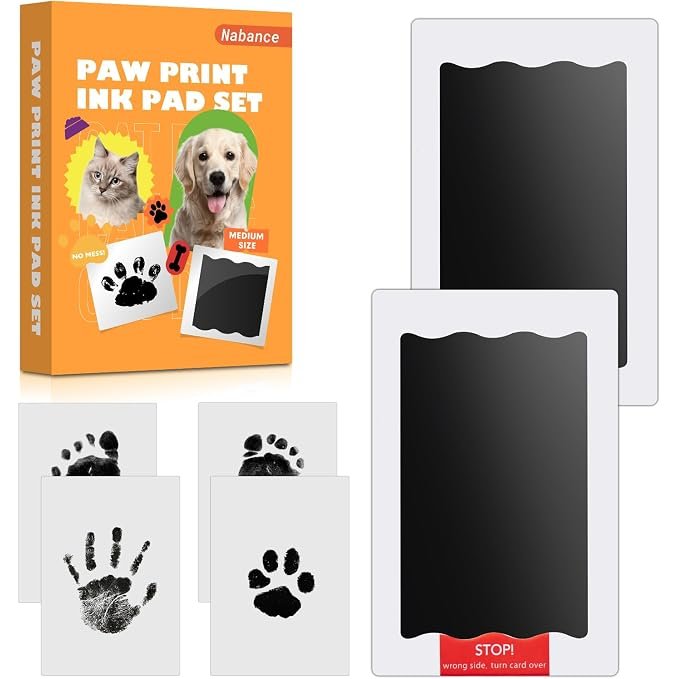 Produktabbildung: Nabance Pfotenabdruck Set für Hunde & Katzen, Hundepfoten Abdruck