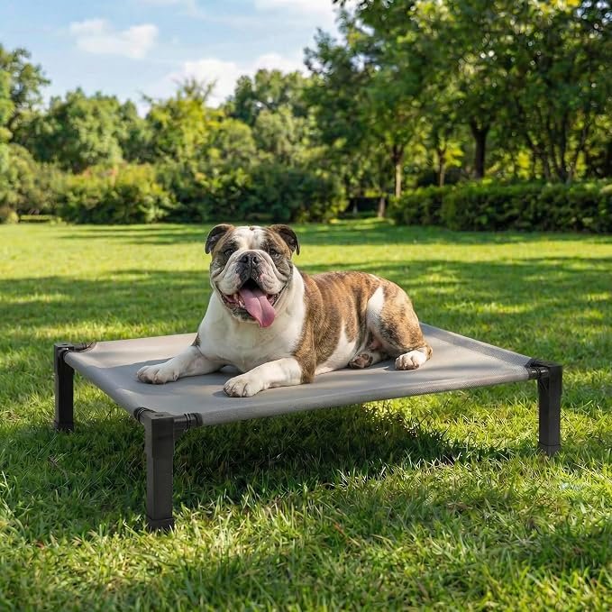Produktabbildung: Niubya erhöhtes Hundebett, Hundeliege 107 × 77 × 21 cm